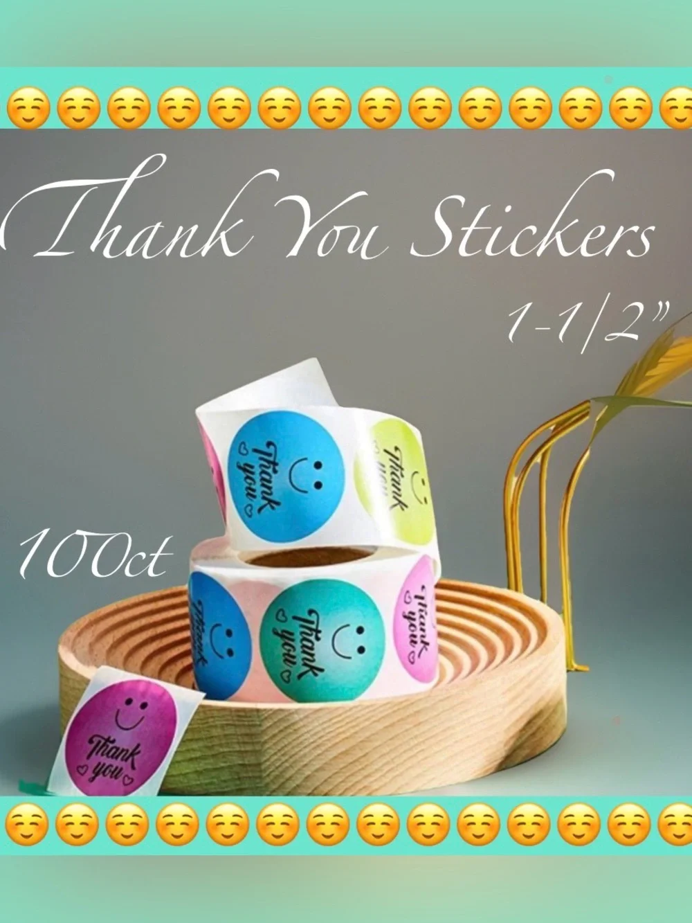 100 ~1.5” Thank You Boutique Stickers 🌟🆕🌟 2 For $15 (Bundle & Save)